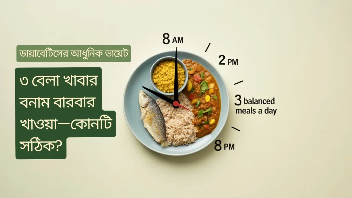ডায়াবেটিসের আধুনিক ডায়েট: ৩ বেলা খাবার বনাম বারবার খাওয়া—কোনটি সঠিক?